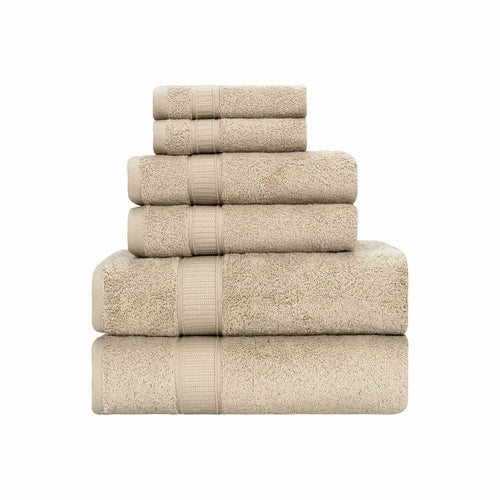 Luxury Turkish Cotton Bath Towel Set of 6 — Soft Absorbent Hotel-Grade Towels