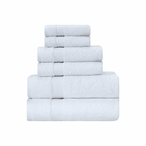 Luxury Turkish Cotton Bath Towel Set of 6 — Soft Absorbent Hotel-Grade Towels