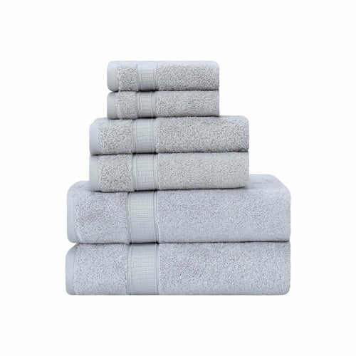 Luxury Turkish Cotton Bath Towel Set of 6 — Soft Absorbent Hotel-Grade Towels