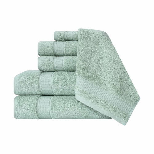 Luxury Turkish Cotton Bath Towel Set of 6 — Soft Absorbent Hotel-Grade Towels