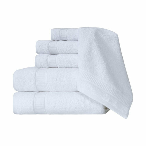 Luxury Turkish Cotton Bath Towel Set of 6 — Soft Absorbent Hotel-Grade Towels