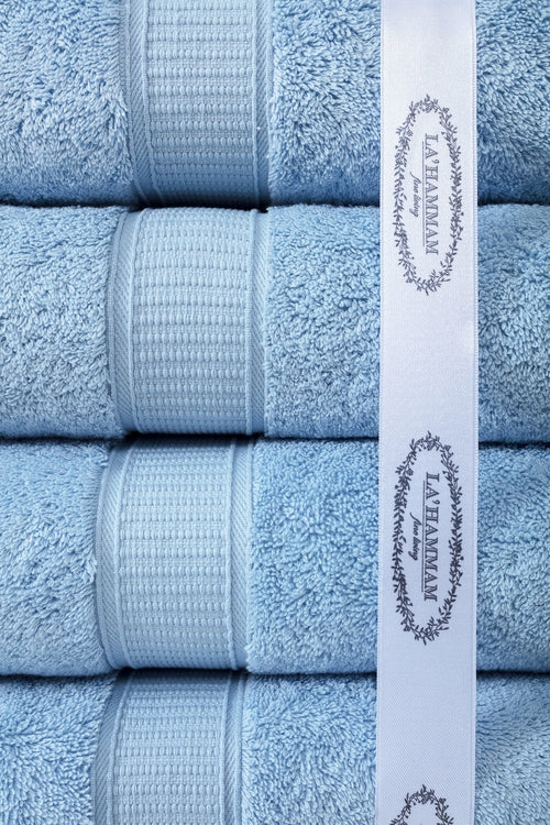 Luxury Turkish Cotton Bath Towel Set of 6 — Soft Absorbent Hotel-Grade Towels