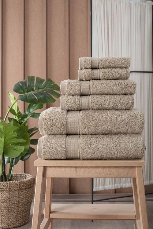 Luxury Turkish Cotton Bath Towel Set of 6 — Soft Absorbent Hotel-Grade Towels
