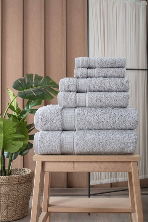 Luxury Turkish Cotton Bath Towel Set of 6 — Soft Absorbent Hotel-Grade Towels